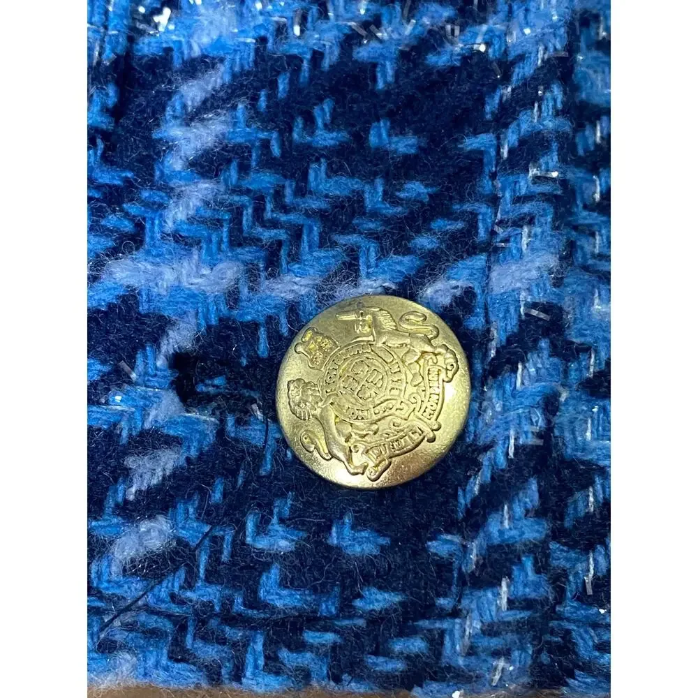 NWT J. CREW JACKET LADY BLAZER BLUE GOLD TWEED CLASSIC PREPPY WORK OFFICE CASUAL - Picture 11 of 16